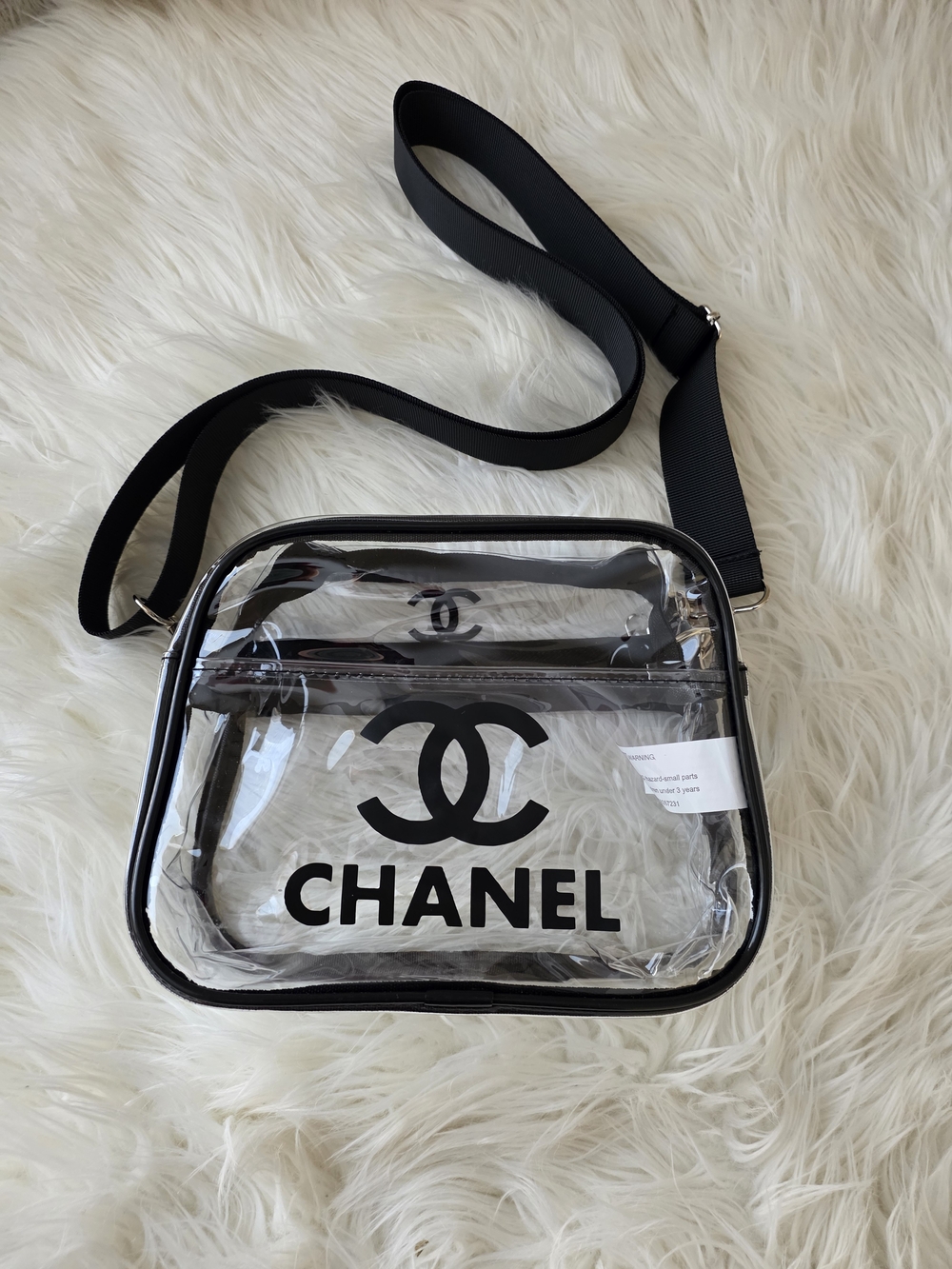 Clear PVC Cosmetic Crossbody Bag Stadium Bag - Picture 11 of 11
